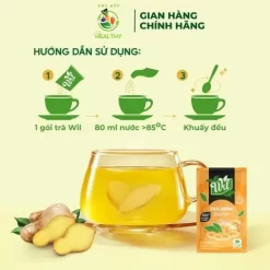 Trà gừng giảm cân thành phần từ đường ăn kiêng Wil